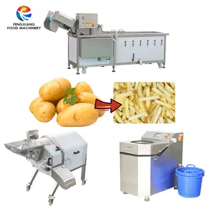 Produk baru mesin cuci sayuran dikurasi mesin pemotong kentang untuk pengolahan buah & sayuran tanaman