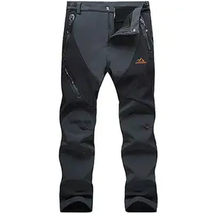 Men's Winter Softshell Hiking Windproof Trousers Outdoor Sports Thermal Skiing Pants