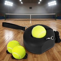 Ensemble d'entraînement de tennis portable en acier premium avec base en plastique, 3 balles très élastiques pour adultes et débutants