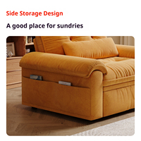 Canapé convertible en cuir PU souple avec lit escamotable |   Lit blanc crème nuage pour chambre d'hôtes