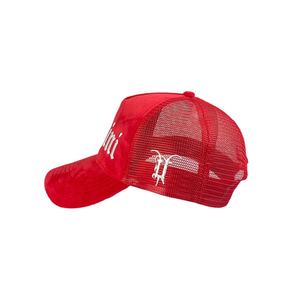 หมวกแก๊ปทรงทรัคเกอร์ 5 แผง ผ้าหนังกลับ ตาข่าย ปักลาย 3 มิติ คุณภาพสูง ปีกโค้ง ขายส่ง - Product Image 2