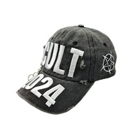 Casquette de baseball ajustable en coton sergé délavé et vieilli, avec trous percés personnalisés, style sport décontracté