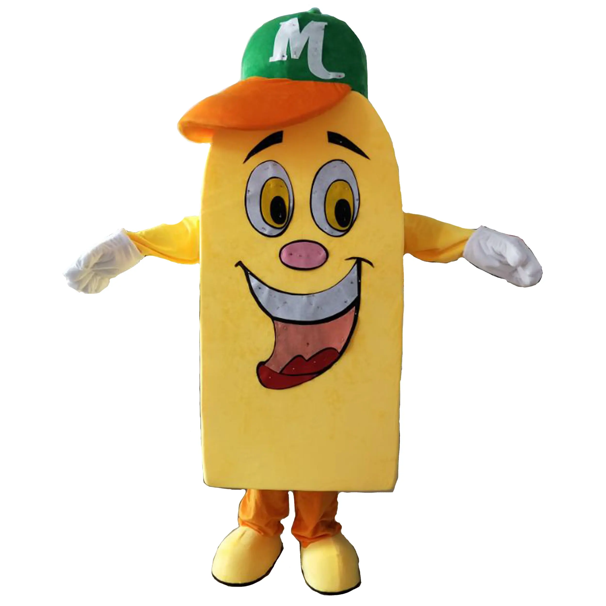 Big body custom yellow popsicle mascot costume for advertising