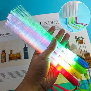 แท่งไฟเบอร์ออปติกเรืองแสง LED ขายดี สีสันสดใส พร้อมปุ่มสวิตช์  3 รูปแบบการกระพริบ สำหรับงานปาร์ตี้และตกแต่งปีใหม่ - Product Image 4