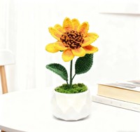 Tournesol réaliste fait main en forme de blé, plante en pot, fleur éternelle, décoration d'intérieur pour Noël