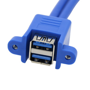 สายต่อขยาย USB 3.0 แบบสองพอร์ต ชาย-หญิง พร้อมรูยึดสำหรับการถ่ายโอนข้อมูล - Product Image 3
