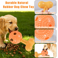Jouet interactif pour chat et chien en silicone avec poignée texturée, puzzle alimentaire, anti-ennui, balle à friandises détachable pour chien