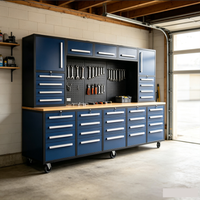 Nouvelle Conception Armoire à Outils Robuste pour Mécanicien Automobile, Poste de Travail Modulaire en Acier pour Garage, Établi avec Tiroirs Verrouillables, Charge OEM 300kg