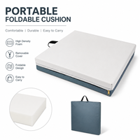 Coussin de siège médical en mousse à mémoire de forme imperméable et antibactérien, carré, soulagement de la pression sur le coccyx, design ergonomique, amovible et lavable