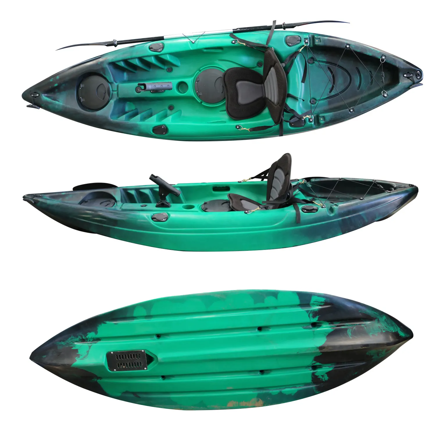 2023 New Arrival Lldpe Plastic 9 ft Kayak Boat Price Single Person Cheap Fishing Kayak with paddle