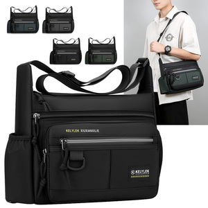 Kelylek Men's Messenger Bag Large Capacity Oxford Cloth Crossbody Bag With Water Bottle Pocket For Outdoor Travel Business Use - Product Image 2