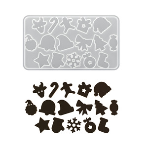DIY Weihnachts-Schokoladen-Harzform Handgefertigtes Skulpturmodell für Kuchen und Epoxidharz-Dekoration - Product Image 1