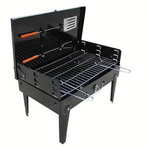 Ensemble barbecue pliable multifonctionnel pour la maison, avec grille à charbon et four réglable - Product Image 2