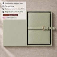 Agenda quotidien élégant Yihe A5 en cuir grainé/litchi avec fermeture à boucle dans un coffret cadeau pour les fêtes/la rentrée scolaire