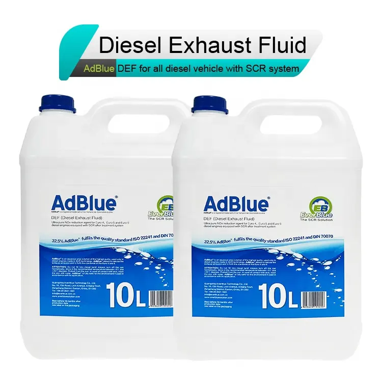 Top pure 32.5% Aus32 adblue DEF solution urée aqueuse ad blue en gros pour camions 10L