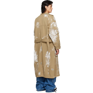 <span class=keywords><strong>Manteau</strong></span> en jean unique à la mode avec plusieurs poches cargo éclaboussées peintes en <span class=keywords><strong>beige</strong></span> sur mesure pour hommes - Product Image 3