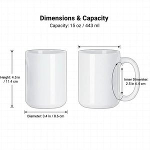Taza de Café de Cerámica de 15 oz, Blanca, Diseño Clásico, Ecológica, Apta para Lavavajillas, Impresión Personalizada, Regalo Empresarial - Product Image 2