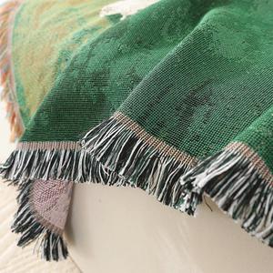 Woven Throw <b>Blanket</b> Cotton Polyester Jacquard Fringe Sofa Cover Reversible Tapestry Camp <b>Picnic</b> Rug Carpet - Product Image 3