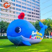 Nouveau design : Modèle gonflable en PVC de requin baleine, figurine animale marine, dessin animé océanique pour fêtes