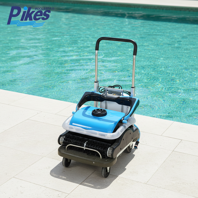 High Efficiency Automatic Robotic Pool Cleaner,  Swimming Pool Vacuum Robot with Trolley