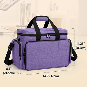 Adjustable Professional Salon Tools Carrying Bag Travel Women Medium Capacity <b>Makeup</b> Train <b>Case</b> Zipper Letter Water Resistant - Product Image 2