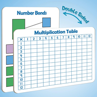 Tableau de Multiplication Effaçable à Sec Tableau Blanc Table de Multiplication Double Face Tableau de Multiplication pour Enfants Matériel Pédagogique Mathématique