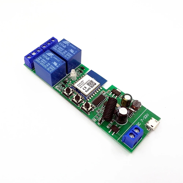 Tuya RF 433mhz WIFI Switch Module AC/DC 7-32V 1/2/4 Channel Wireless Relay Smart Life APP Remote Control Alexa Googole Home