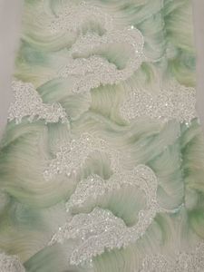 Alta Qualidade Francês Lace Dress Material Frisado Tule Malha com Lantejoulas para Festa ou Casamento Excelente para Roupas - Product Image 5