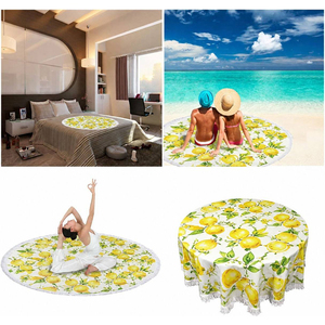 Toalla de <span class=keywords><strong>Playa</strong></span> Redonda Personalizada de Alta Calidad a Precio Económico, Completamente Impresa, 150cmx150cm, Toallas de <span class=keywords><strong>Playa</strong></span> Redondas de Microfibra Tejida Personalizadas - Product Image 5