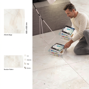 กระเบื้องพอร์ซเลนวิทริฟายด์ลายหินอ่อนสีเบจ Vistaar Atlas Crema ขนาด 600x600 มม. ผิวมันเงา สำหรับปูพื้นภายใน - Product Image 6