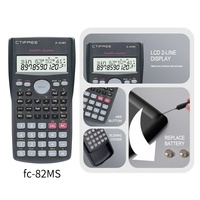 Calculatrice scientifique professionnelle CTIFREE FC-82MS/Fc-991ES Plus/KK-105 en plastique, double alimentation, certifiée CE, fournitures de bureau et scolaires