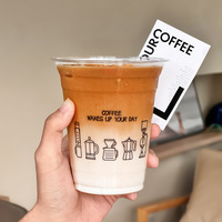 Livraison Gratuite Jetable Épaissie Transparent Style Américain 90mm Gobelets En Plastique Couvercles pour Café Glacé Lait Thé Jus Boissons