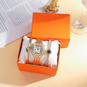 IStapromo Gifts <b>Cheap</b> Wholesale Womens Watch Gifts Set With Bracelet Rose Gold Bangles for Lady Fashion Jewelry Steel Bracelet - Product Image 3