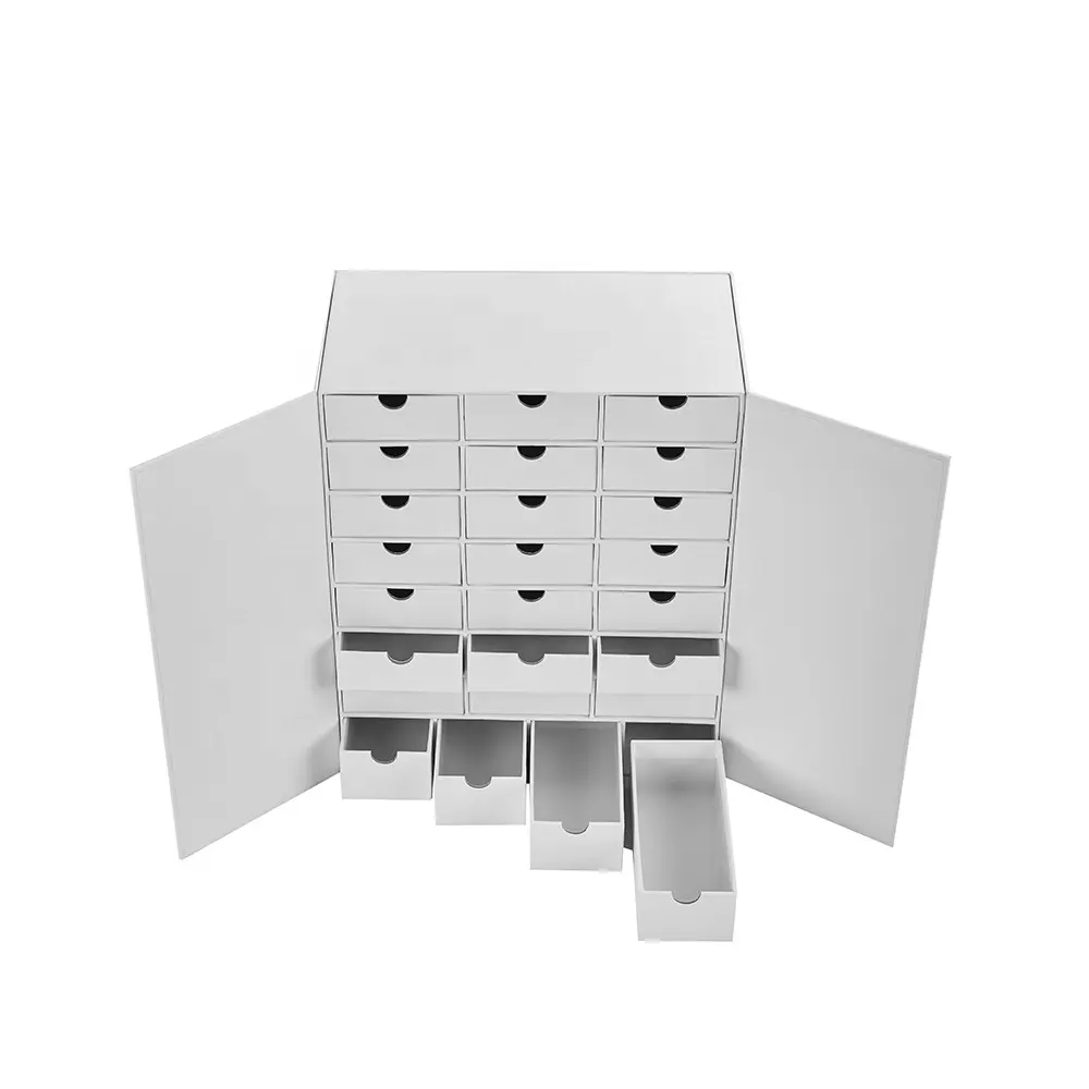 Индивидуальный дизайн Роскошная жесткая картонная Магнитная Дверь Рождественская шоколадная Подарочная коробка с календарем