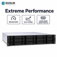 Lenovo ThinkSystem DE4800H 2U12 LFF, Sistema de Almacenamiento SAN Empresarial, Controlador Híbrido Flash Array Dual Activo