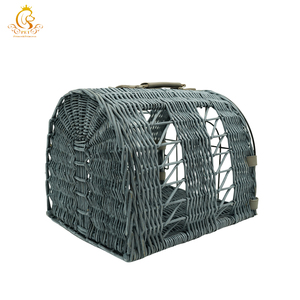 Cama para Perros y Gatos EUR PET con Diseño de Cojín Portátil de Mimbre, Caja de Transporte con Asas, Uso en Todas las Estaciones - Product Image 3