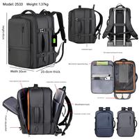 Sac à dos intelligent multifonctionnel pour ordinateur portable, extensible, durable, imperméable, grande capacité 39L, 17 pouces, personnalisable OEM pour voyages en extérieur