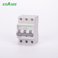 Disjoncteur miniature EBASEE EBS3B 4P C16 6A 50A 25A 32A 63A AC pour rail DIN, fabriqué en Chine