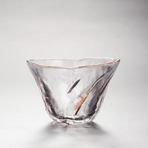Verre à vin martelé Jiangzhiwu, petit modèle, avec bord doré, 1-100 ml, haute esthétique, épaissi, résistant à la chaleur, portable et durable - Product Image 5