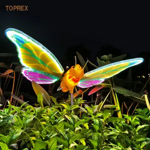 魔法森林发光二极管灯装饰节能防水昆虫动物栩栩如生户外游乐园蝴蝶