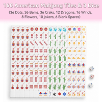 Juego de Fichas de Mahjong Mini de Plástico Impresas en 3D, Cuatro Colores, Ecológico, Portátil, Juego de Mesa, Adorno, Ocio Familiar