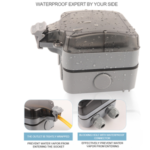 Ổ Cắm Điện Đôi Gắn Tường Ngoài Trời Chống Nước Tiêu Chuẩn Anh IP66 Có Công Tắc Cho Vườn Gia Đình Ổ Cắm 13A Nối Đất 250V - Product Image 4