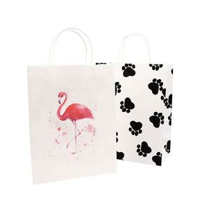 Bolsas de Papel Kraft Blancas de Alta Calidad para Compras, con Asas Retorcidas, Nuevos Productos al por Mayor - Product Image 1