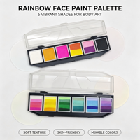 Kit de maquillage pour enfants pour Halloween, peinture pour le visage pour les fêtes, sûre et non toxique, peinture corporelle multicolores à base d'eau