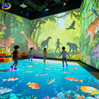 Système de projection interactive tout-en-un pour intérieur, jeux 3D au sol et sur mur, projection interactive murale