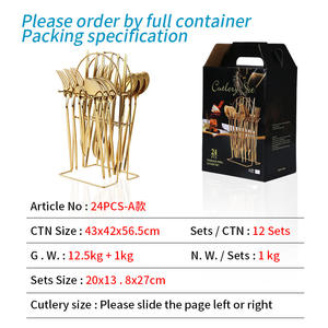 Ensemble de <span class=keywords><strong>couverts</strong></span> <span class=keywords><strong>Laguiole</strong></span> en acier inoxydable arc-en-ciel 24 pièces - Product Image 4