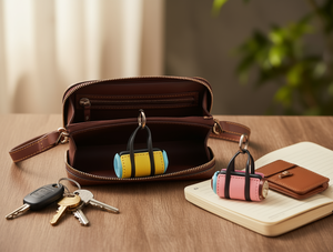 Porte-monnaie pendentif Yuantong, mini, compact, avec fermoir, unisexe, avec dragonne, en tissu non tissé, doublure en polyester - Product Image 2