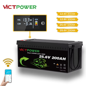 Batterie LiFePO4 VICTPOWER 1iP65 BT LCD 12,8V 200Ah 2560Wh à décharge profonde pour stockage d'énergie extérieur - Product Image 2