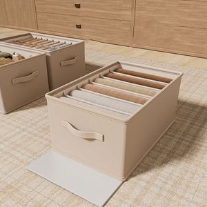 Boîte de rangement pliable en tissu Oxford pour vêtements, organiseur de garde-robe domestique, grande boîte de rangement pour jeans - Product Image 5