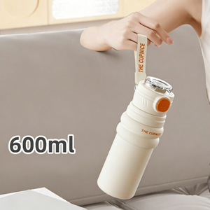 Termo de Acero Inoxidable CUPNICE de 600 ml, Botella de Viaje con Aislamiento de Doble Pared, Color Degradado con Tapa - Product Image 4